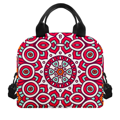 Vintage Indian Mandala Print Insulated Lunch Bag