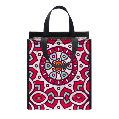 Vintage Indian Mandala Print Insulated Lunch Tote