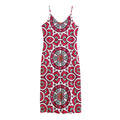 Vintage Indian Mandala Print Jersey Midi Cami Dress