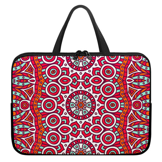 Vintage Indian Mandala Print Laptop Sleeve With Handle