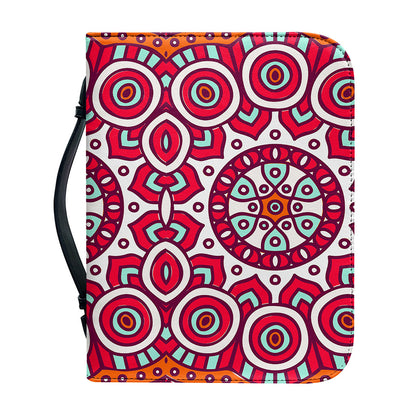 Vintage Indian Mandala Print Leather Bible Cover