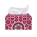 Vintage Indian Mandala Print Leather Tissue Box Cover