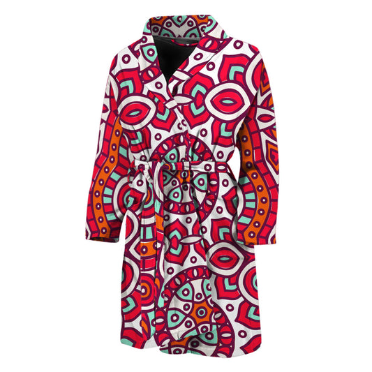 Vintage Indian Mandala Print Men's Bathrobe
