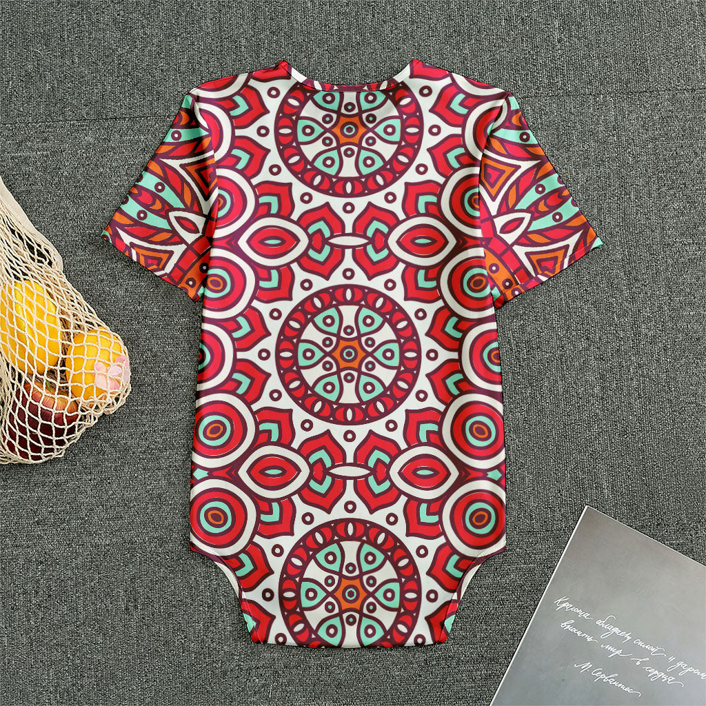 Vintage Indian Mandala Print Men's Bodysuit