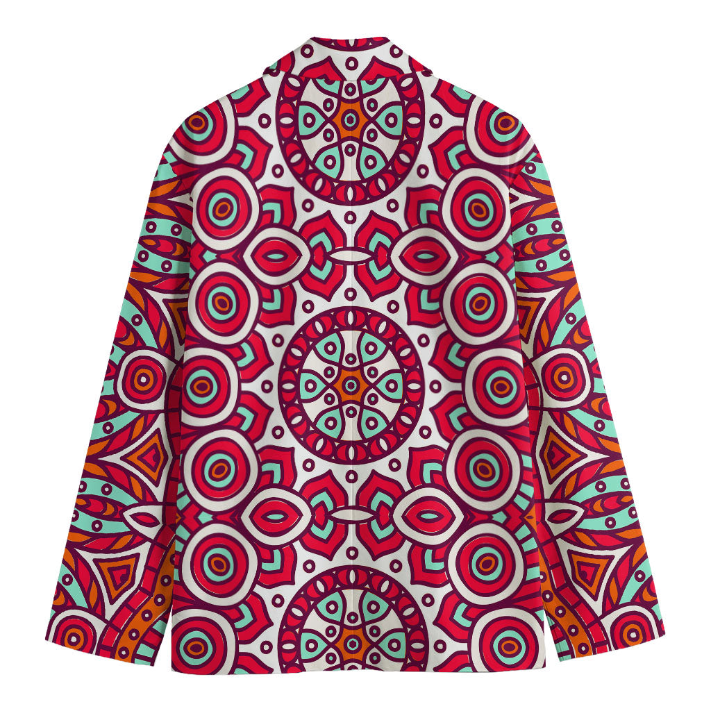 Vintage Indian Mandala Print Men's Cotton Blazer