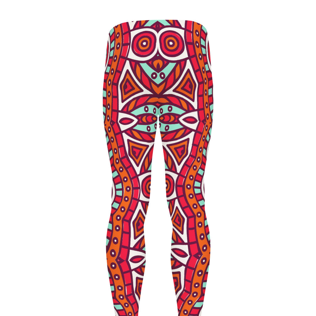 Vintage Indian Mandala Print Men's leggings