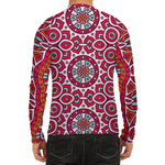 Vintage Indian Mandala Print Men's Long Sleeve Rash Guard