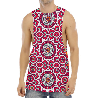 Vintage Indian Mandala Print Men's Muscle Tank Top