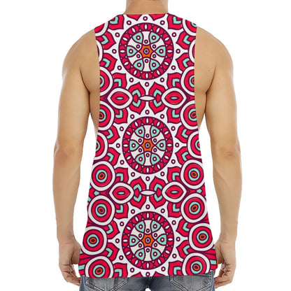 Vintage Indian Mandala Print Men's Muscle Tank Top