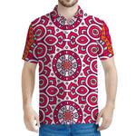 Vintage Indian Mandala Print Men's Polo Shirt
