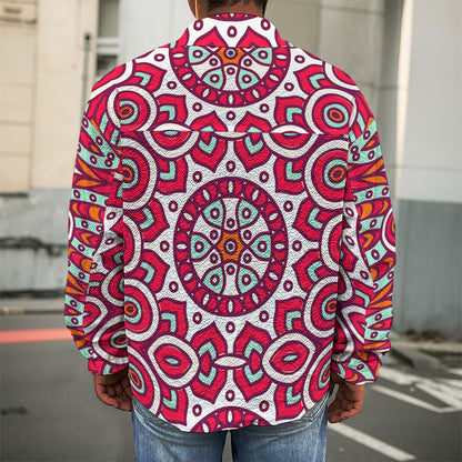 Vintage Indian Mandala Print Men's Shirt Jacket