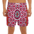 Vintage Indian Mandala Print Men's Split Running Shorts