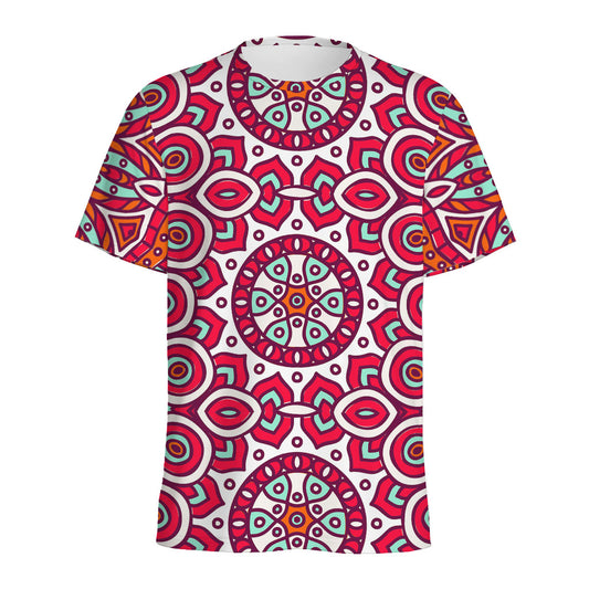Vintage Indian Mandala Print Men's Sports T-Shirt