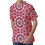 Vintage Indian Mandala Print Men's Velvet T-Shirt