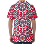 Vintage Indian Mandala Print Men's Velvet T-Shirt