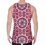 Vintage Indian Mandala Print Men's Velvet Tank Top