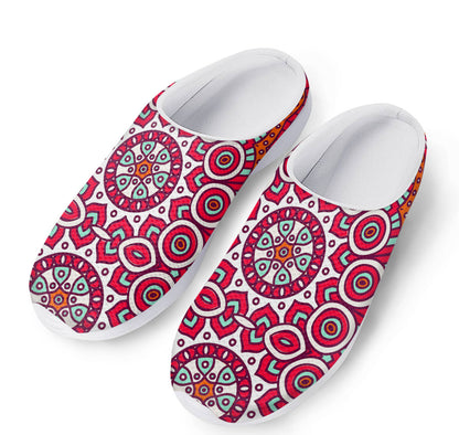 Vintage Indian Mandala Print Mesh Casual Shoes