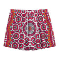 Vintage Indian Mandala Print Mesh Shorts