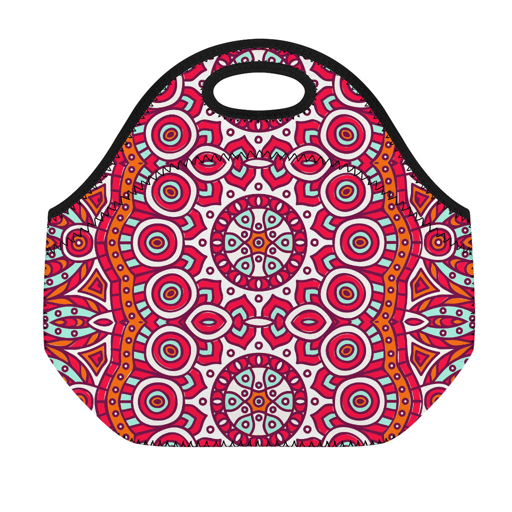 Vintage Indian Mandala Print Neoprene Lunch Bag