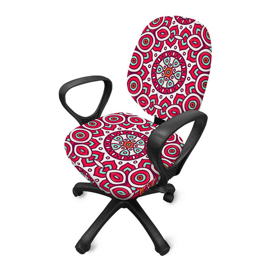 Vintage Indian Mandala Print Office Chair Cover