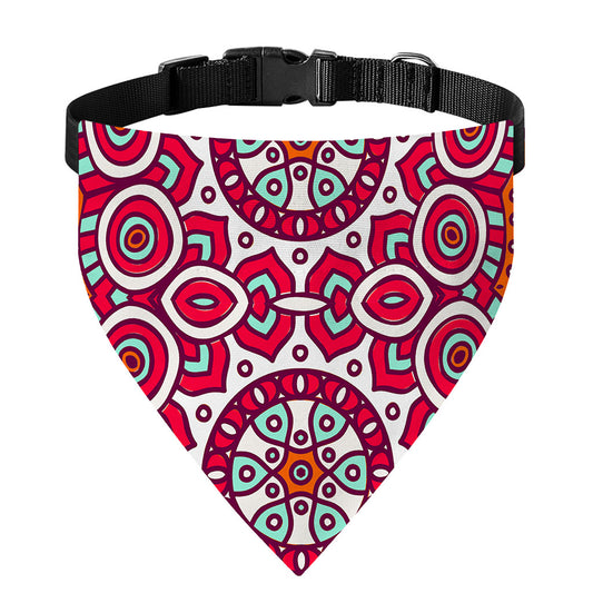Vintage Indian Mandala Print Over The Collar Dog Bandana
