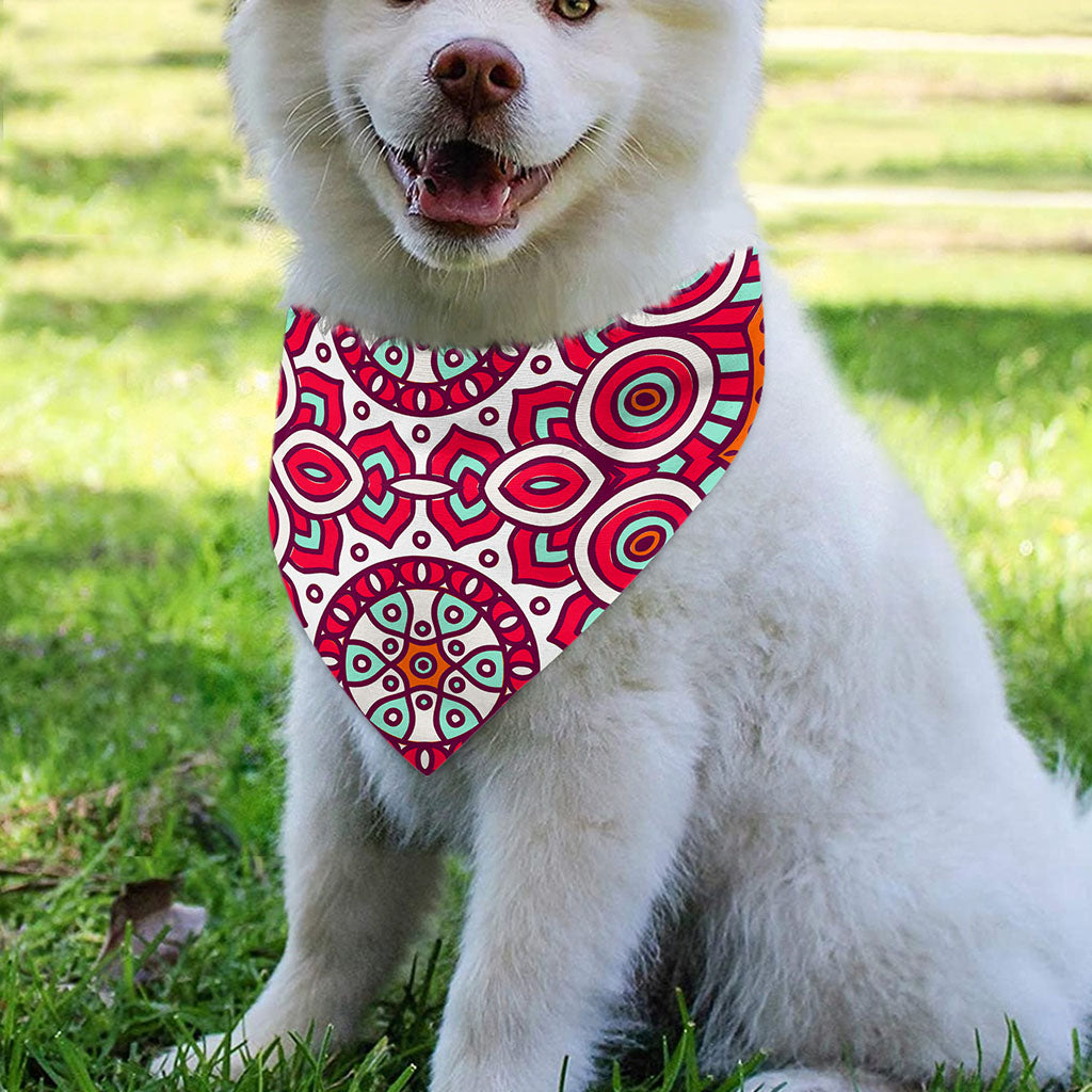 Vintage Indian Mandala Print Over The Collar Dog Bandana