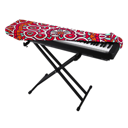 Vintage Indian Mandala Print Piano Keyboard Cover