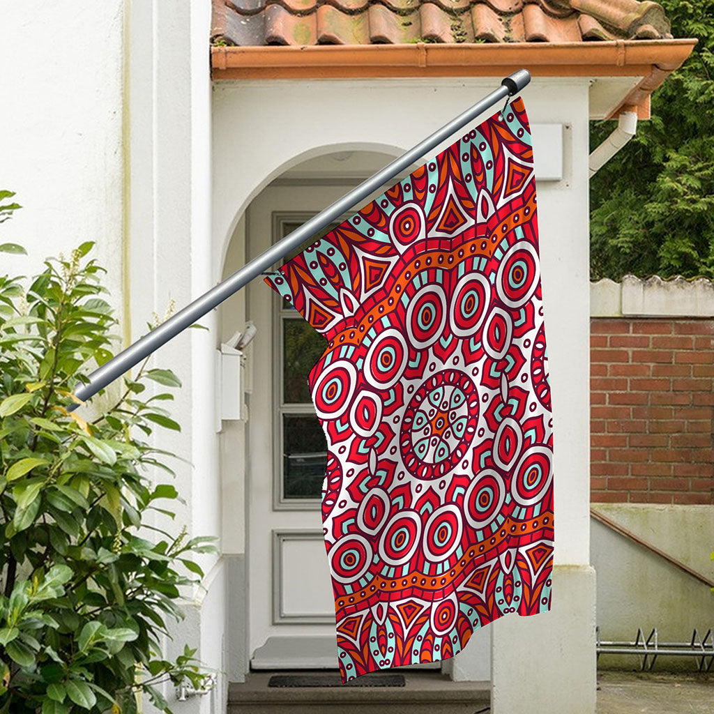 Vintage Indian Mandala Print Polyester Flag