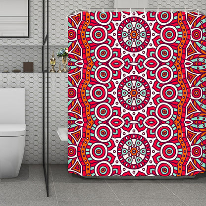 Vintage Indian Mandala Print Polyester Shower Curtain