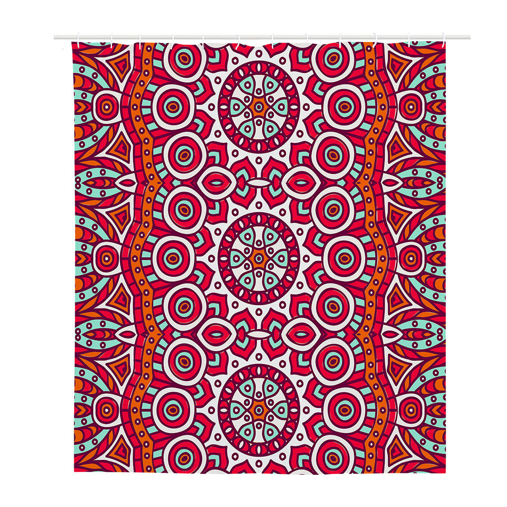 Vintage Indian Mandala Print Polyester Shower Curtain