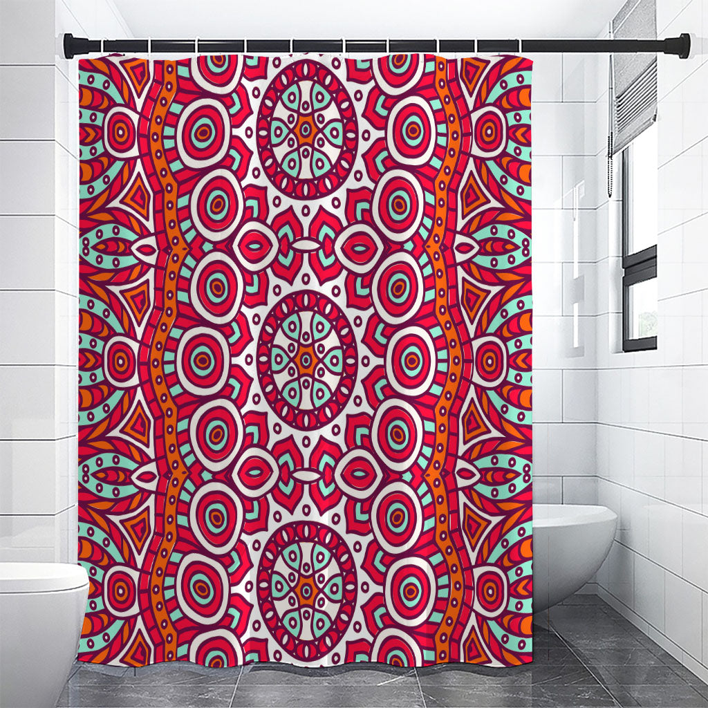 Vintage Indian Mandala Print Premium Shower Curtain