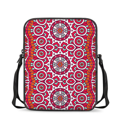 Vintage Indian Mandala Print Rectangular Crossbody Bag