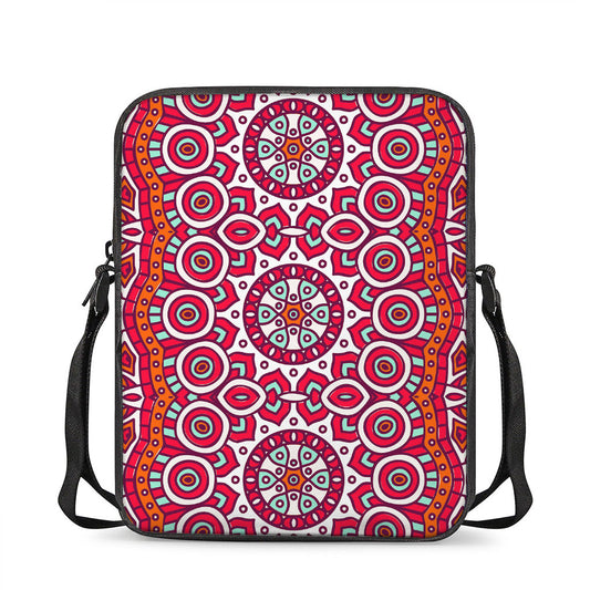 Vintage Indian Mandala Print Rectangular Crossbody Bag