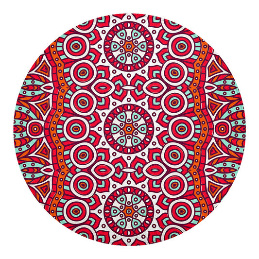 Vintage Indian Mandala Print Round Blanket