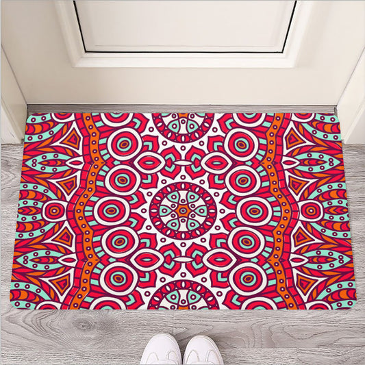 Vintage Indian Mandala Print Rubber Doormat