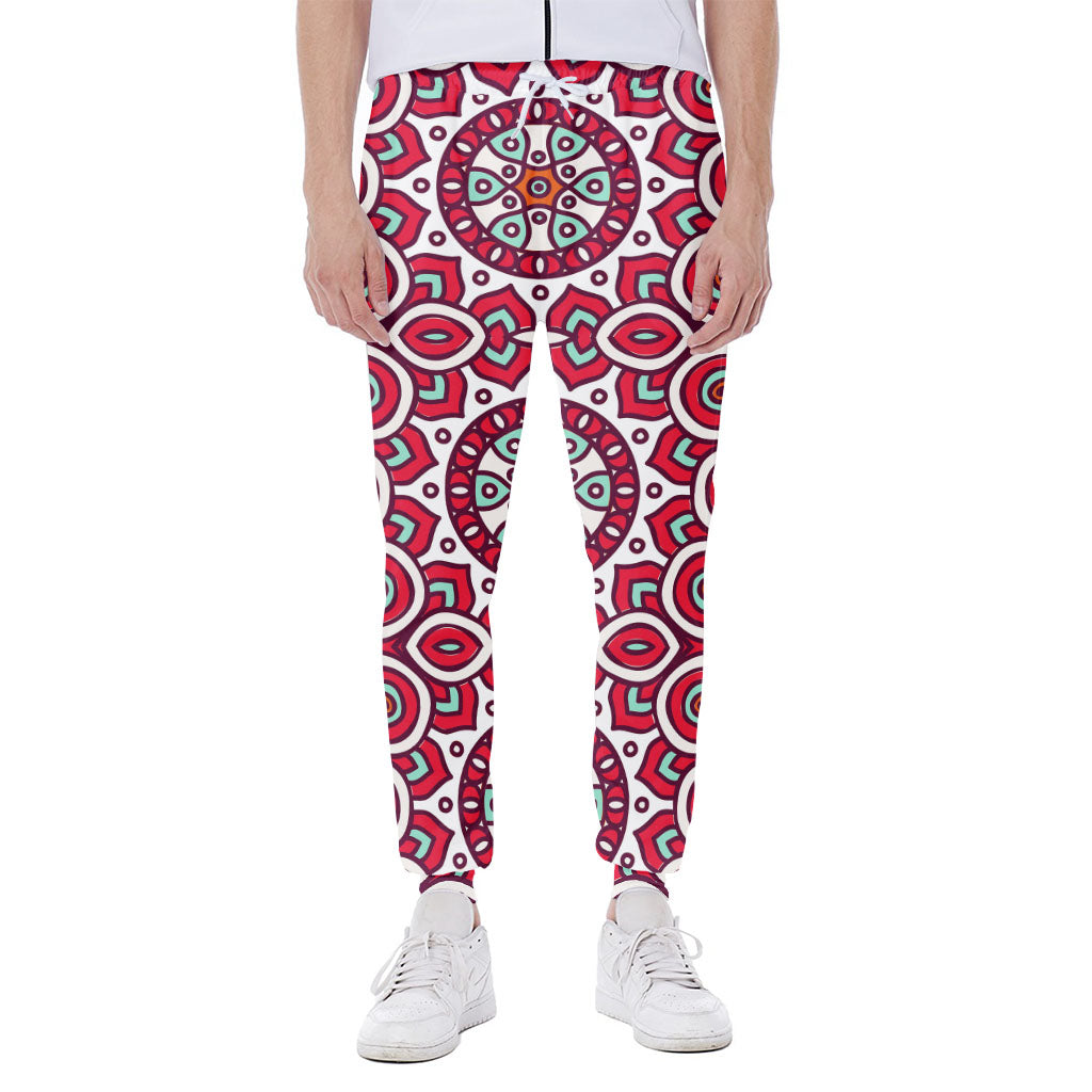 Vintage Indian Mandala Print Scuba Joggers