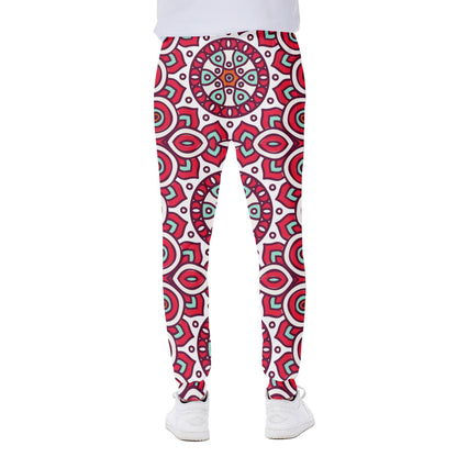Vintage Indian Mandala Print Scuba Joggers