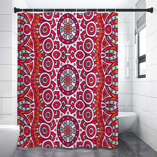 Vintage Indian Mandala Print Shower Curtain