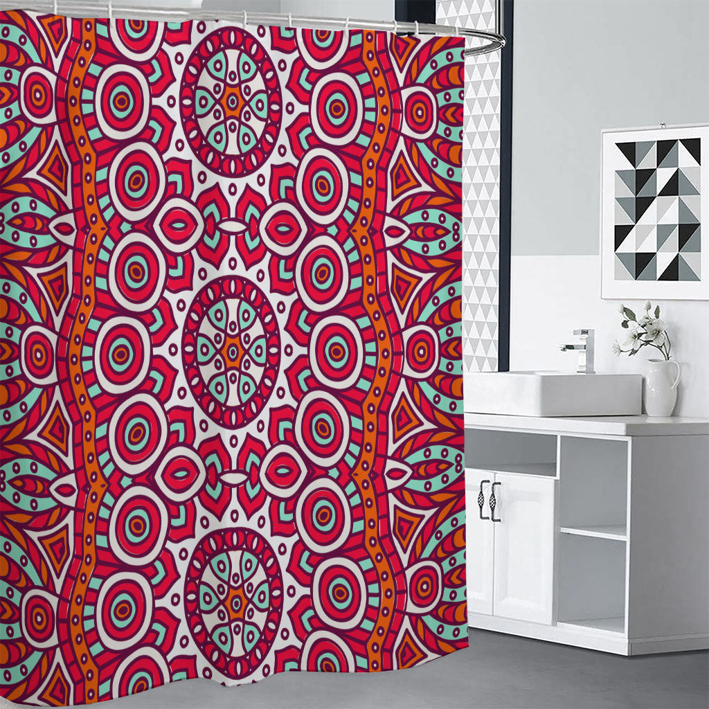 Vintage Indian Mandala Print Shower Curtain