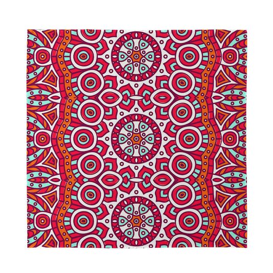 Vintage Indian Mandala Print Silk Bandana