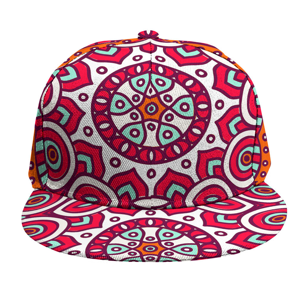 Vintage Indian Mandala Print Snapback Cap