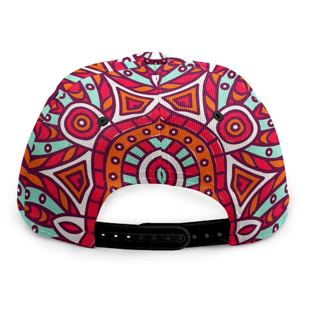 Vintage Indian Mandala Print Snapback Cap