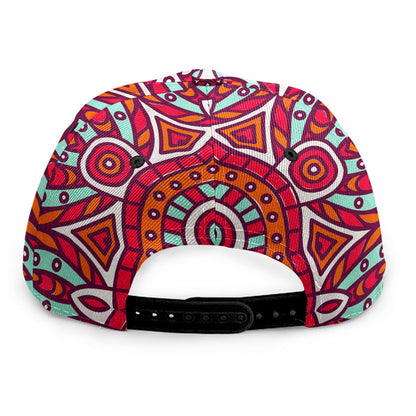 Vintage Indian Mandala Print Snapback Cap
