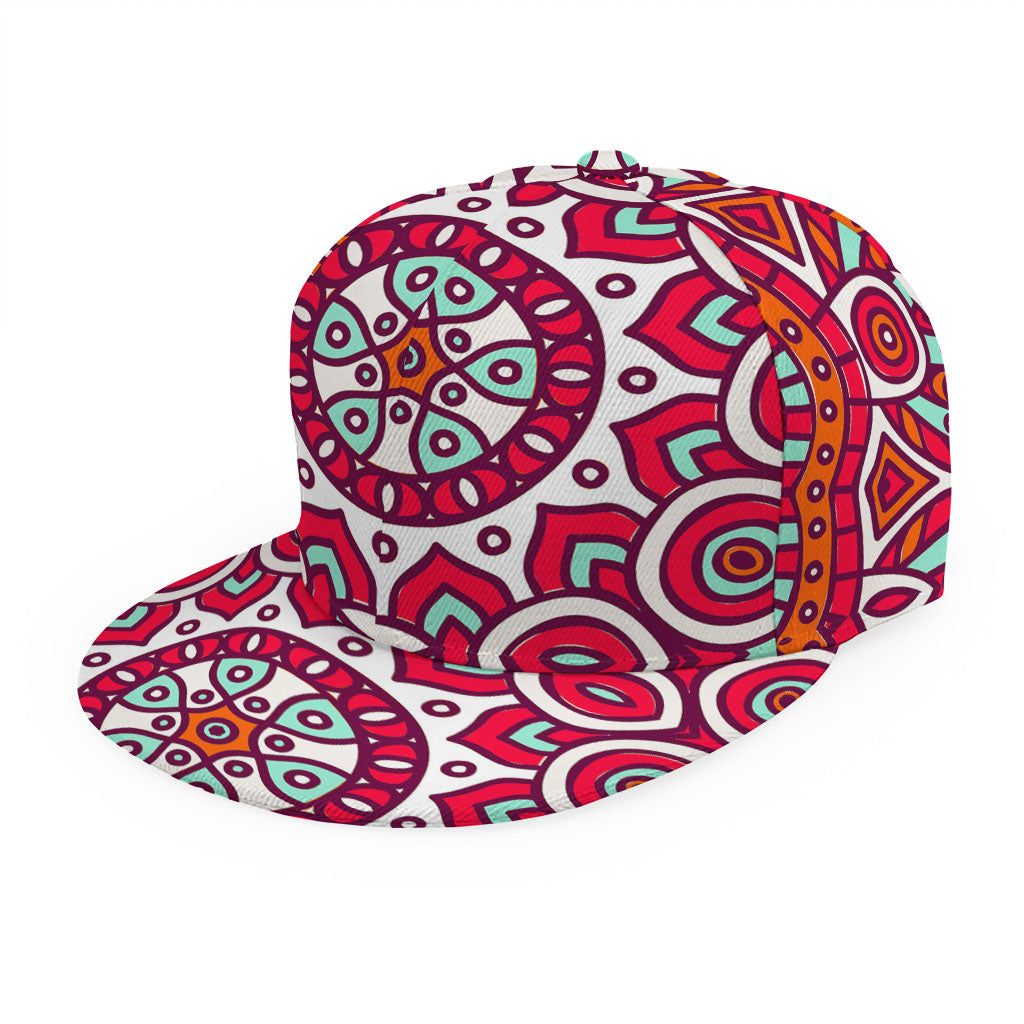 Vintage Indian Mandala Print Snapback Cap