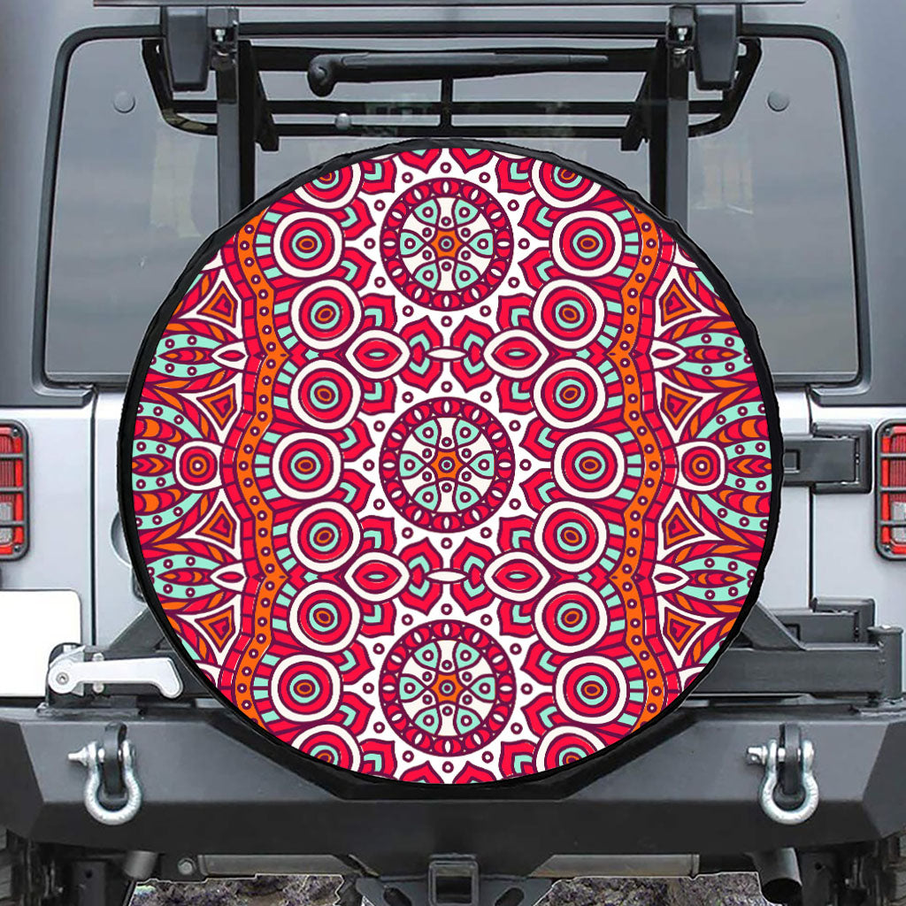 Vintage Indian Mandala Print Tire Cover