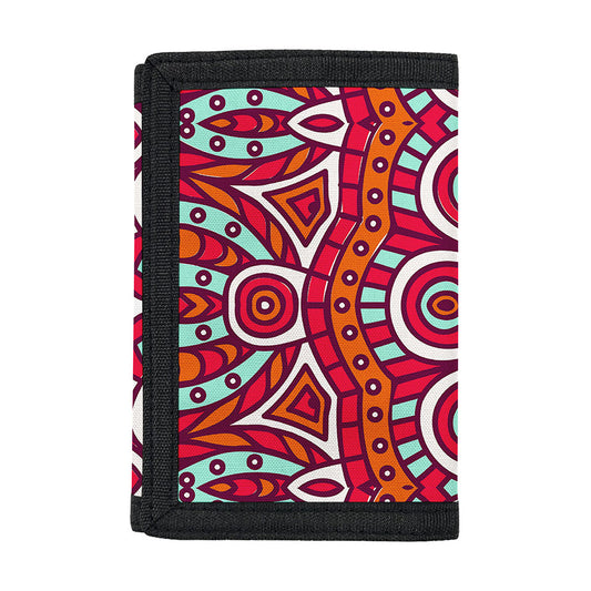 Vintage Indian Mandala Print Trifold Wallet