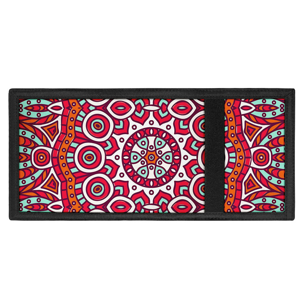 Vintage Indian Mandala Print Trifold Wallet