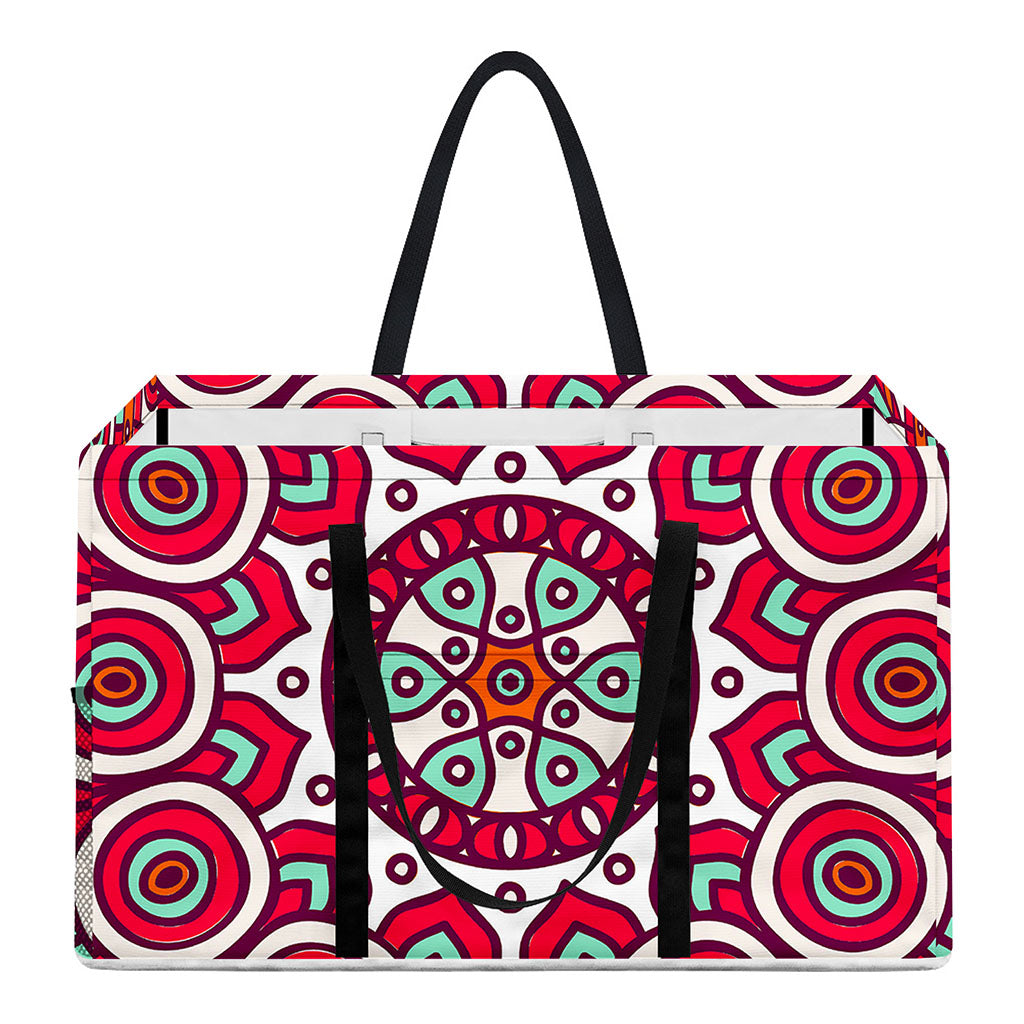 Vintage Indian Mandala Print Utility Tote Bag