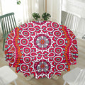 Vintage Indian Mandala Print Waterproof Round Tablecloth