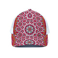 Vintage Indian Mandala Print White Mesh Trucker Hat